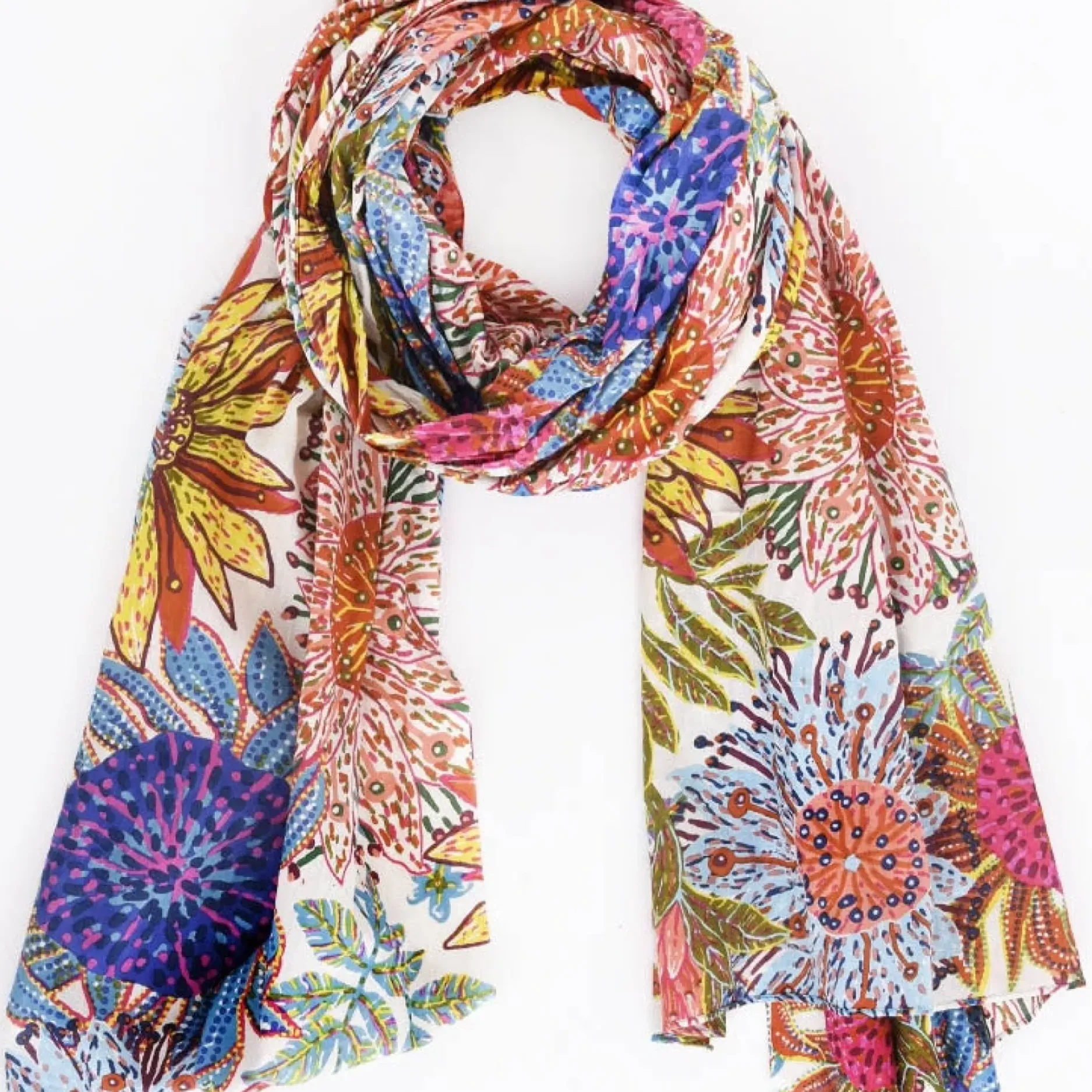 Best HippieChic Étole Gros Tournesols RoseFoncé