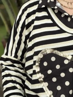 Store HippieChic Top Ample Petit Pois Coeur