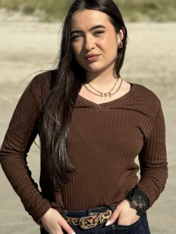 Hot HippieChic Top Côtelé Polaire