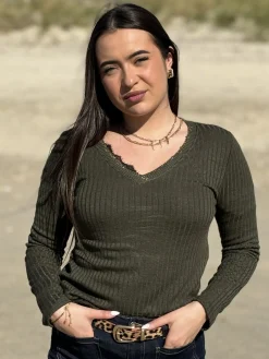 Hot HippieChic Top Côtelé Polaire