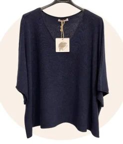 Sale HippieChic Top Parfait Col V Noir