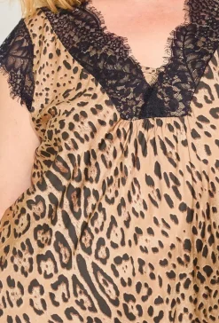 Discount HippieChic Top Satin Léopard