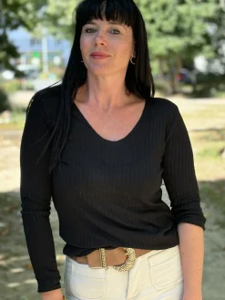 Best Sale HippieChic Top Uni Côtelé