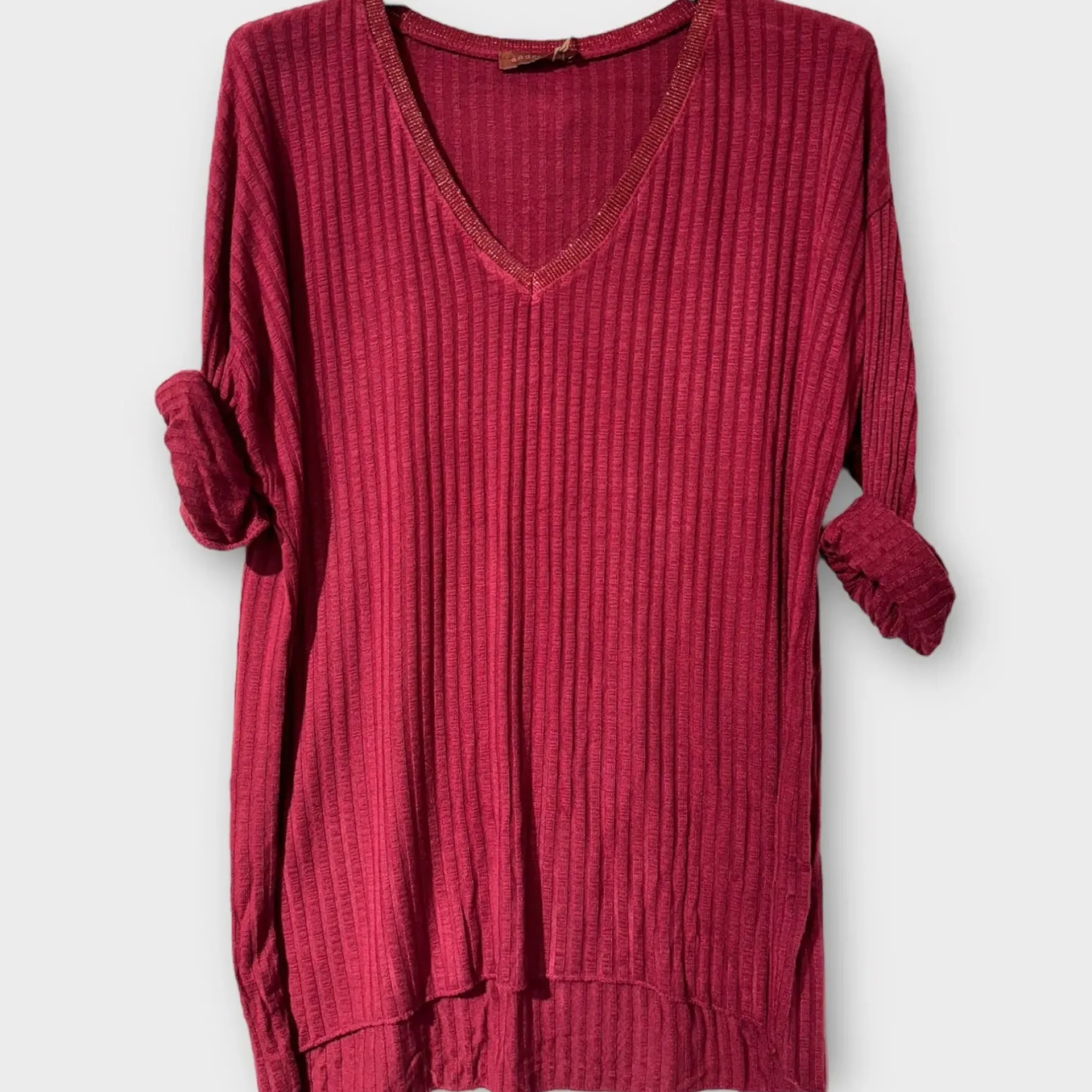 Discount HippieChic Top Uni Côtelé Lurex