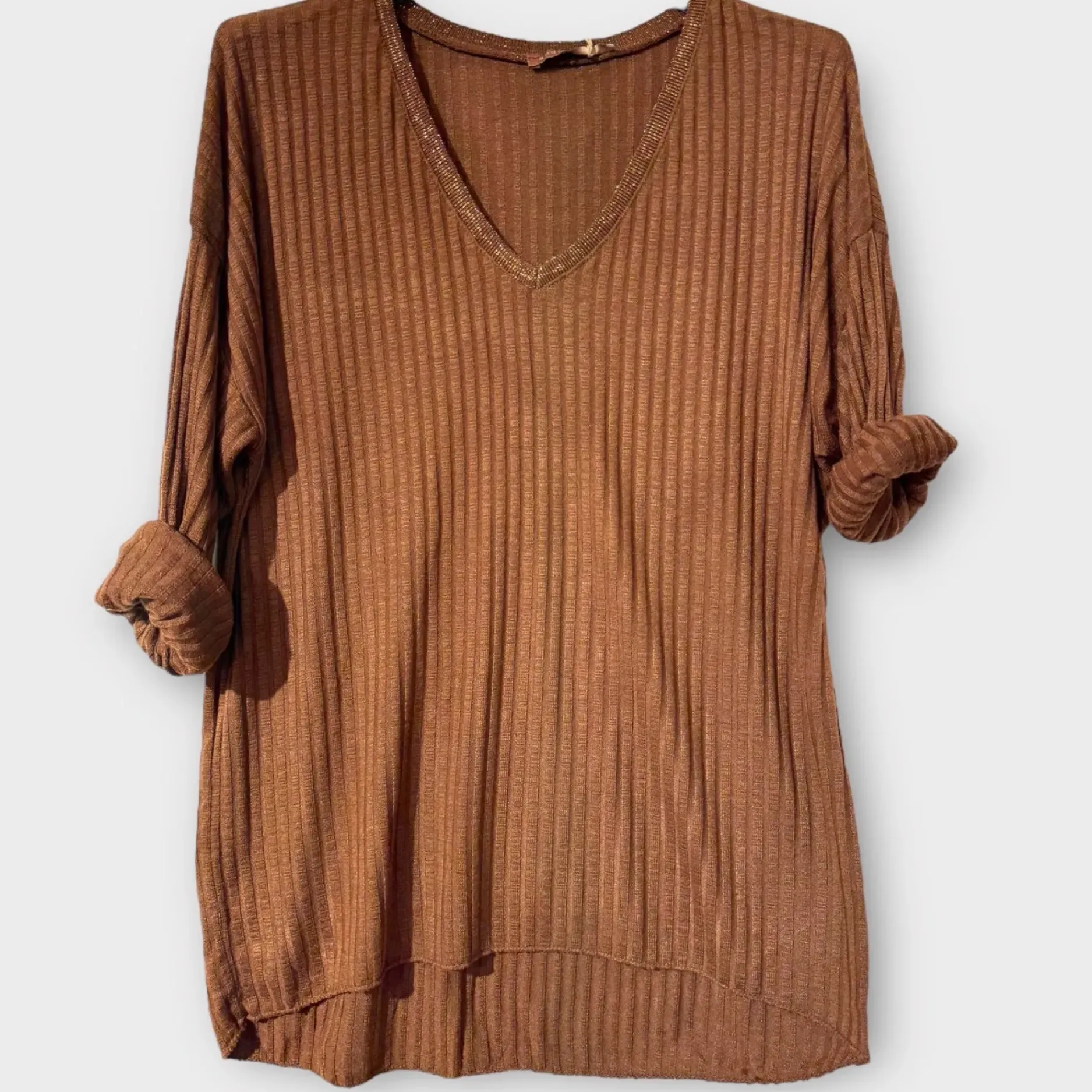 Discount HippieChic Top Uni Côtelé Lurex