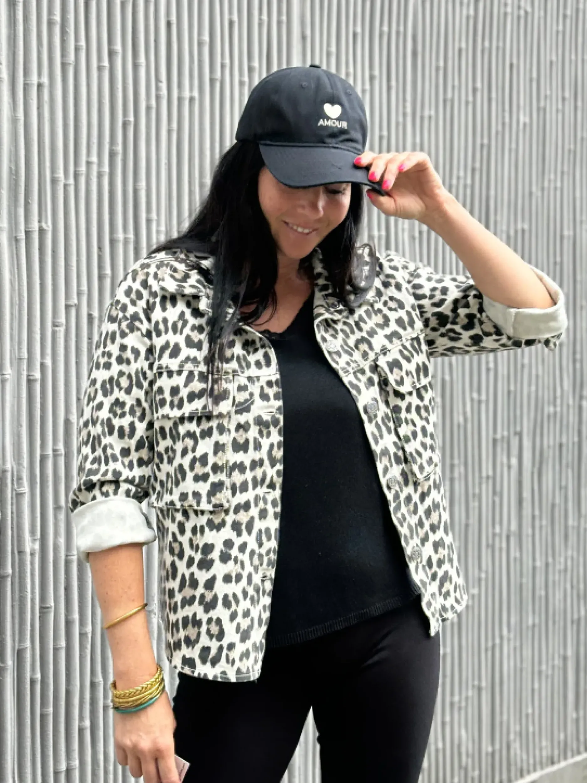 Online HippieChic Veste 2 Poches Léopard