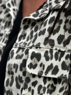 Online HippieChic Veste 2 Poches Léopard