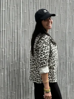 Online HippieChic Veste 2 Poches Léopard
