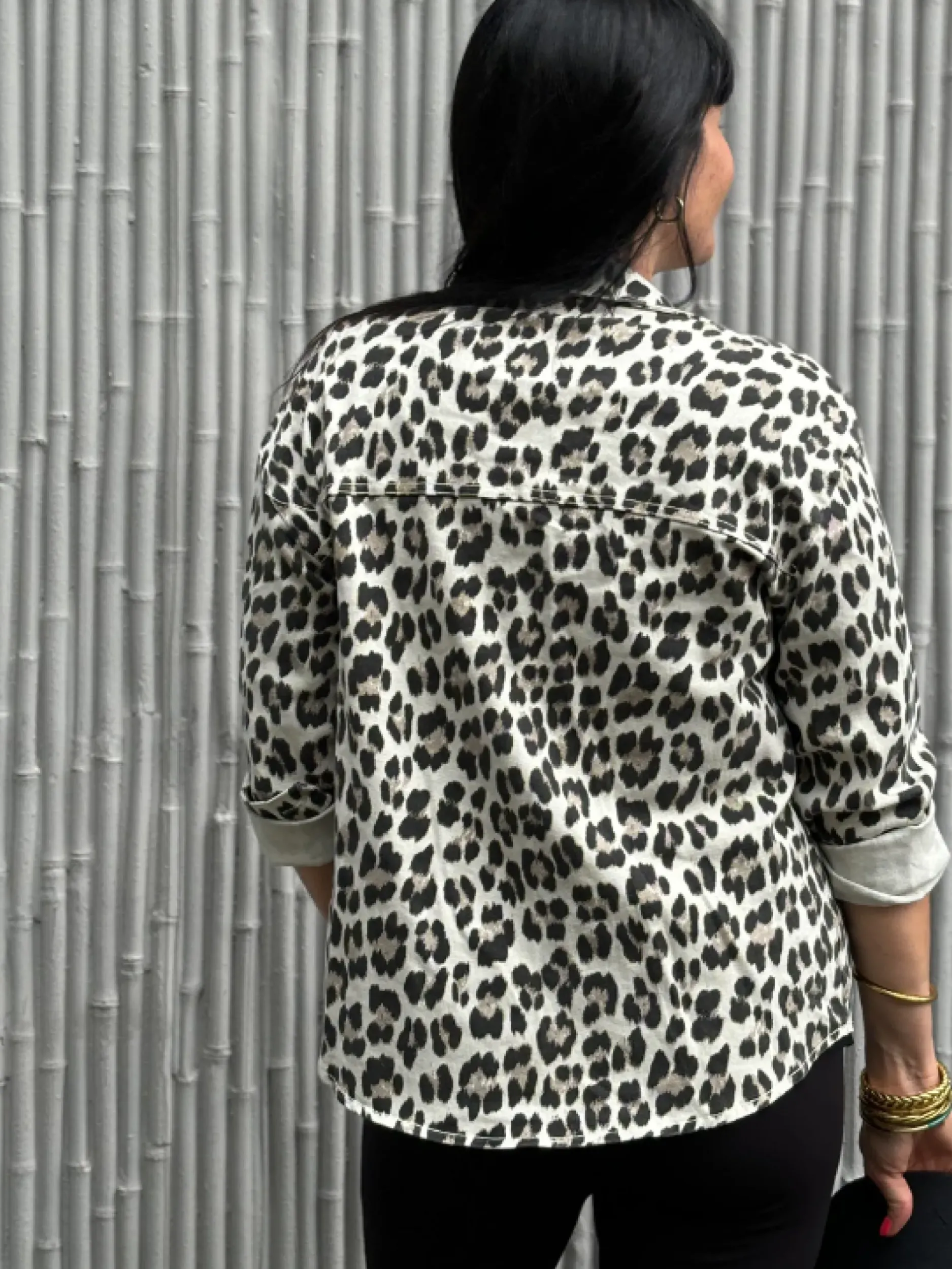 Online HippieChic Veste 2 Poches Léopard