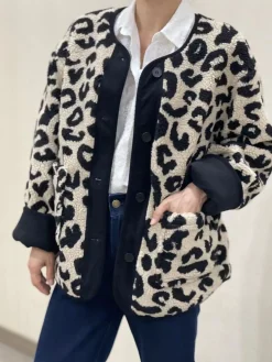 Best Sale HippieChic Veste Bouclette Léopard