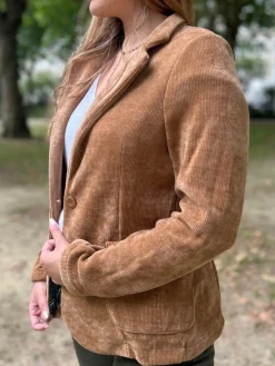 Best HippieChic veste en velours katell Marine