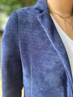 Best HippieChic veste en velours katell Marine