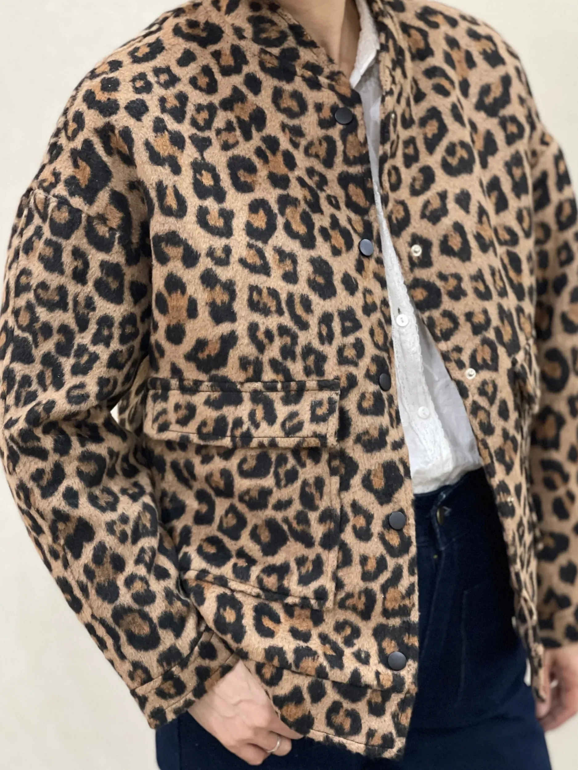 Outlet HippieChic Veste Matelassée Léopard