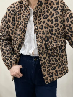 Outlet HippieChic Veste Matelassée Léopard