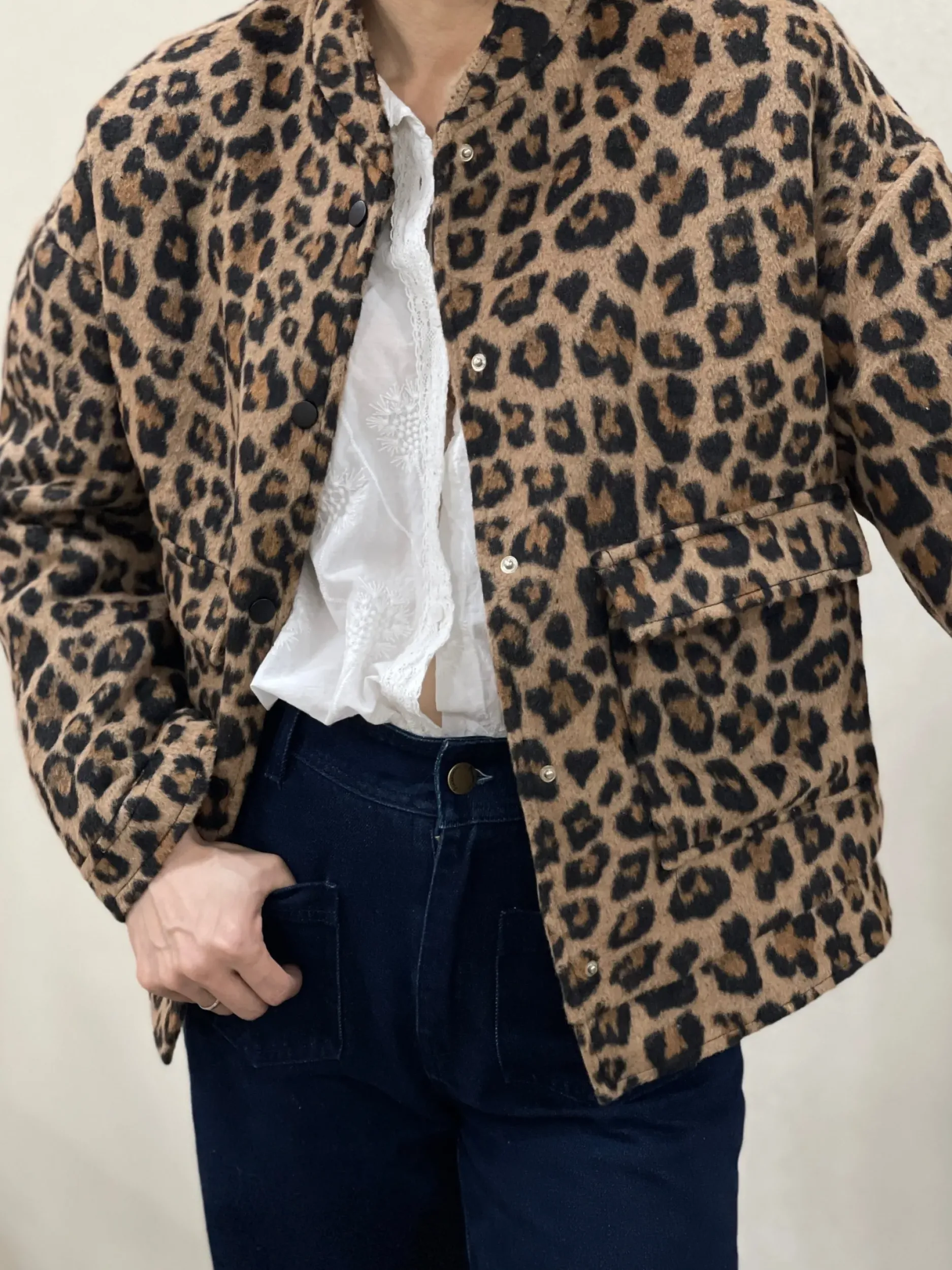 Outlet HippieChic Veste Matelassée Léopard