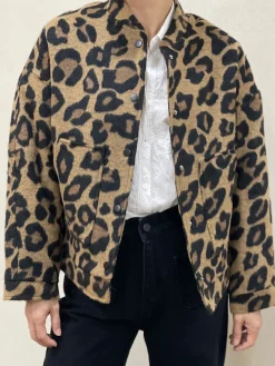 Cheap HippieChic Veste Oversize Léopard