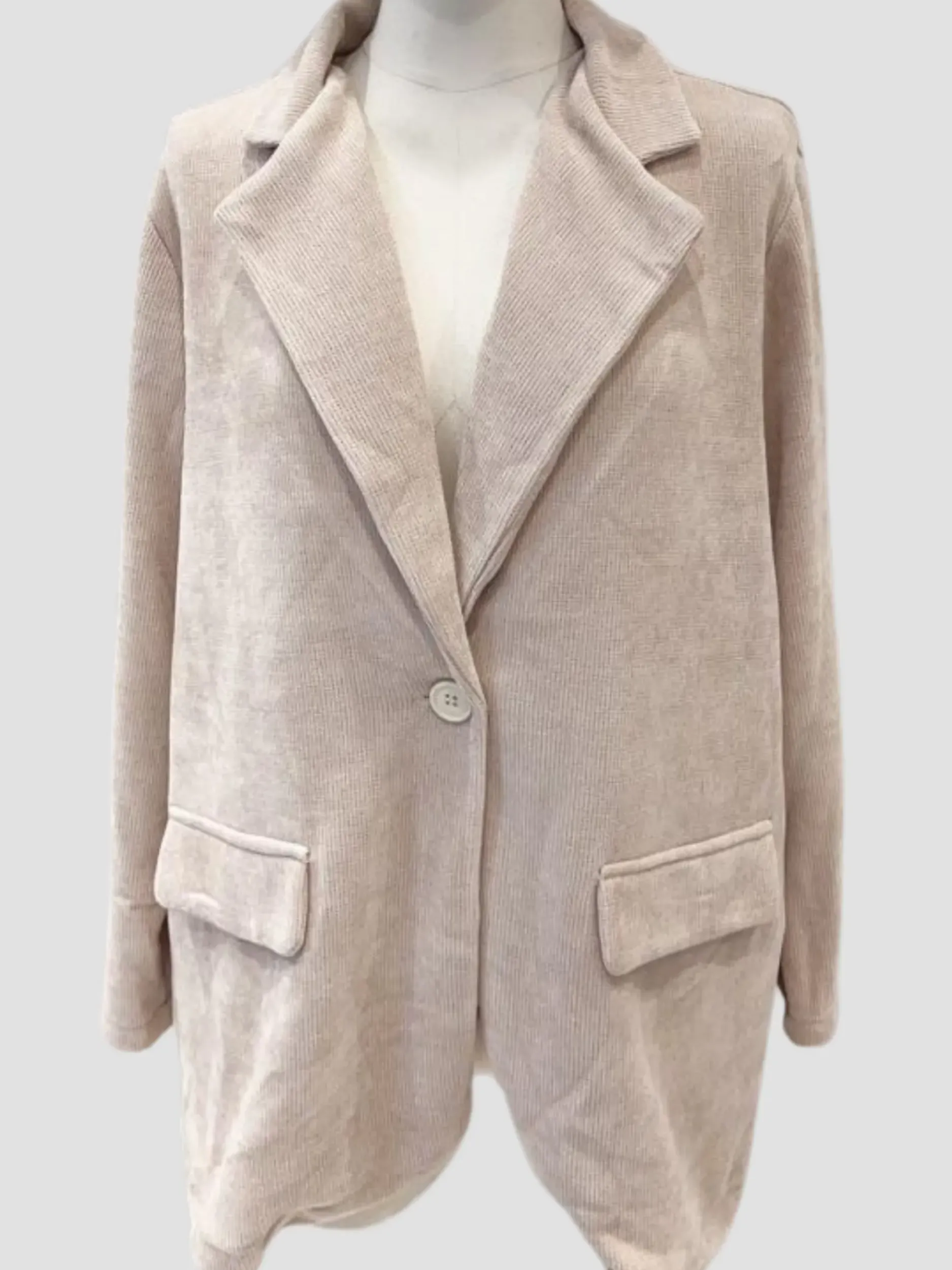 Sale HippieChic Veste Velours du 44 au 50 Beige