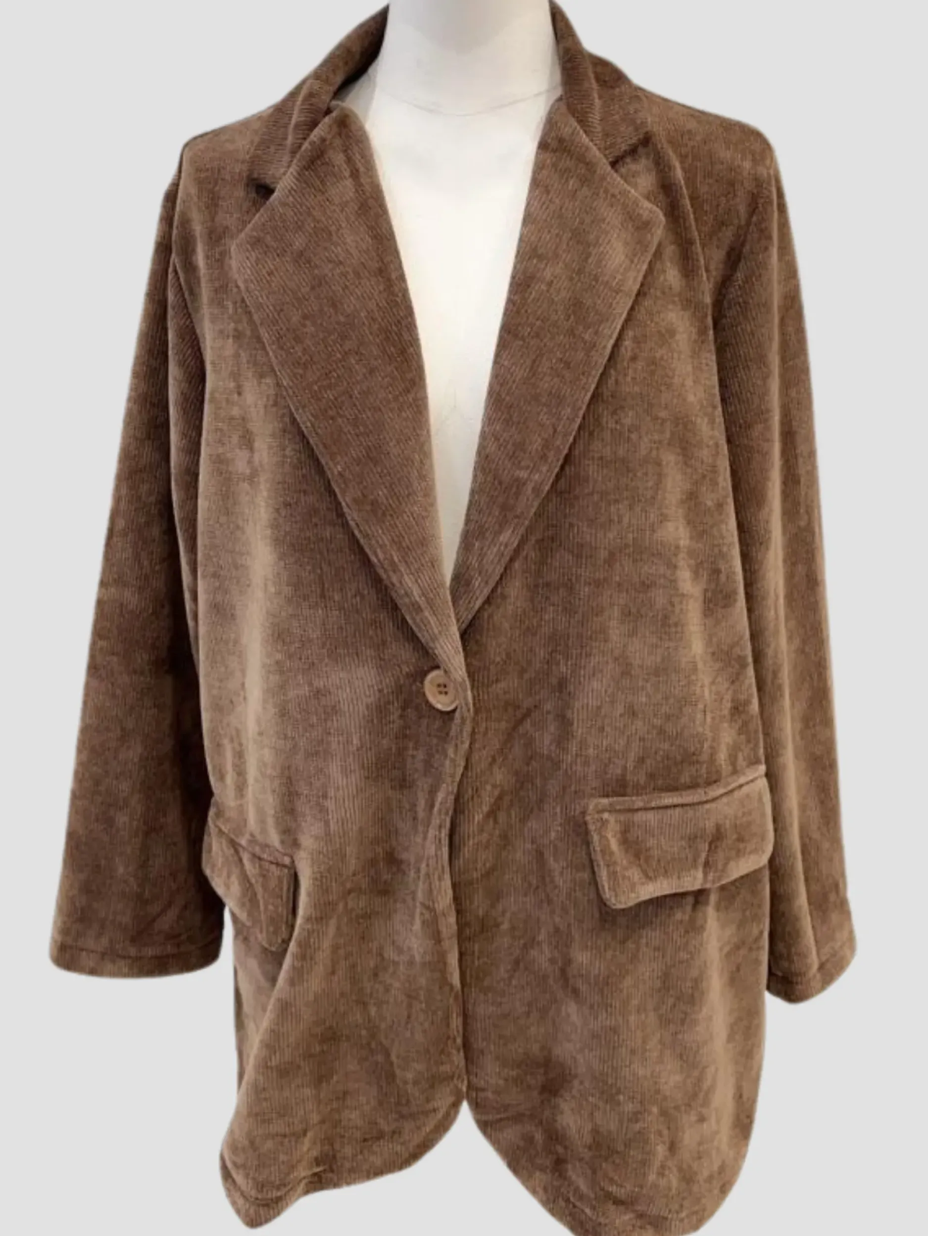 Sale HippieChic Veste Velours du 44 au 50 Beige